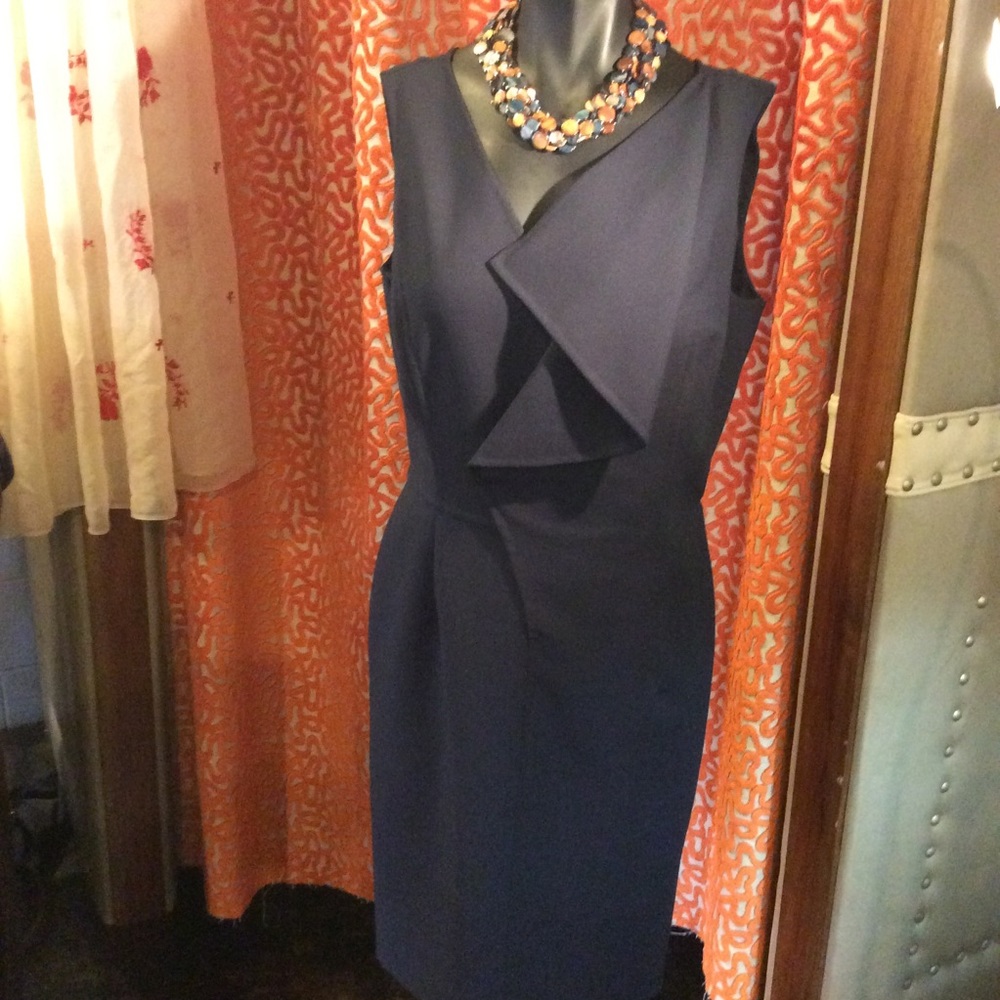 🌟JUST REDUCED🌟Oscar de la Renta AS IS Navy Dress